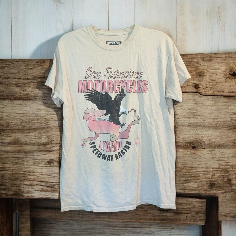 PRETTY LITTLE THING S San Francisco Motorcycles T Shirt Eagle